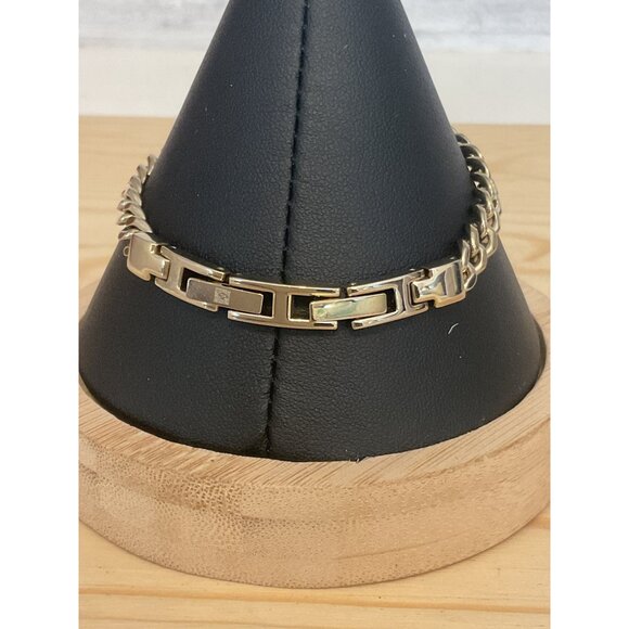 Gold-Tone Chain & Link Bracelet For Women 7 Inch - Picture 3 of 4